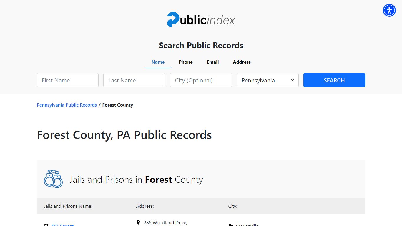 Forest County, PA Public Court, Arrest and Inmate Records - ThePublicIndex